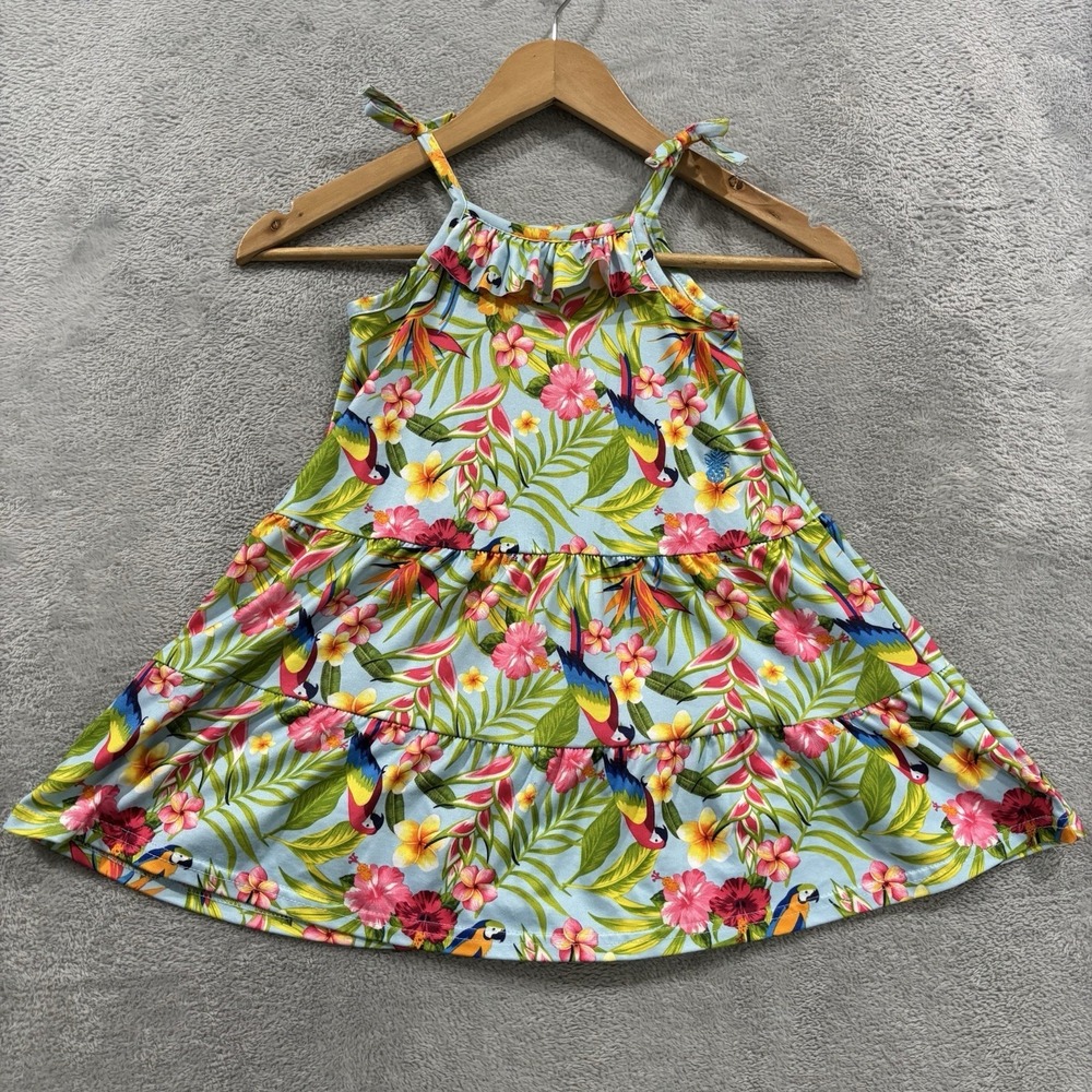 Tommy Bahama Sundress Girls 3T Floral Tropical Sleeveless Summer Beach Cute